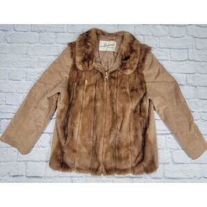 Vintage Willmanns Furriers Mink Fur Jacket Oklahoma‎ City Women's Size M-L 10-14